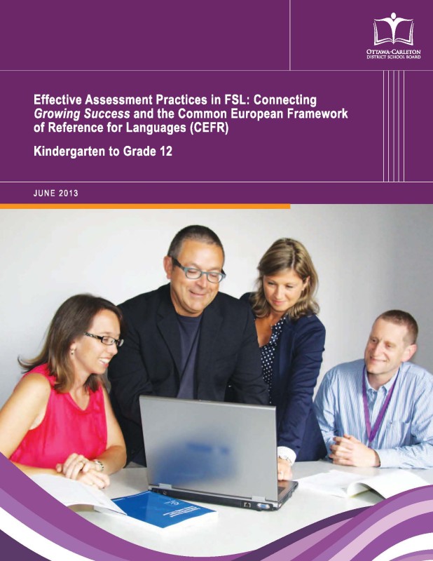 Page couverture du document "Effective Assessment Practices in FSL (Ottawa-Carleton DSB)"