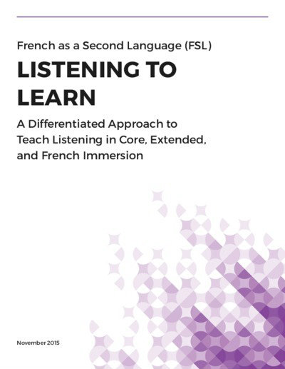 cover of "Listening to Learn" document