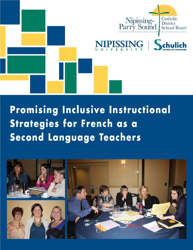 Cover of the "Promising Inclusive Instructional Strategies for FSL Teachers (Nipissing-Parry Sound CDSB)" document