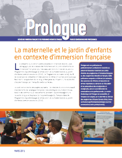 image de la page titre de "La maternelle et le jardin d’enfants en contexte d’immersion française"