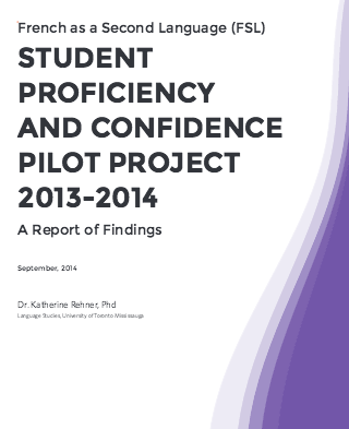Couverture du document "Student Proficiency and Confidence Pilot Project 2013-2014"