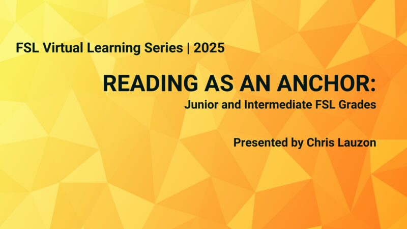 Chris Lauzon webiniar title card - Reading as an Anchor